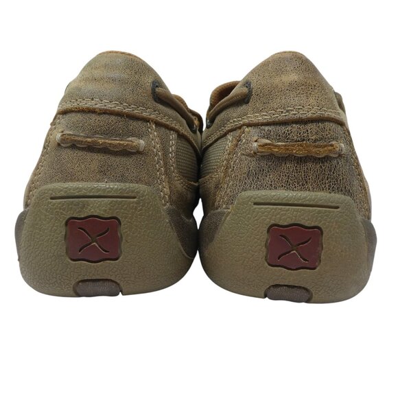 Twisted X Brown Leather Work Slip On Driving Moc Loafers main image 14